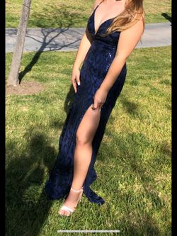 Ball Gown Sequins- Deep Blue 