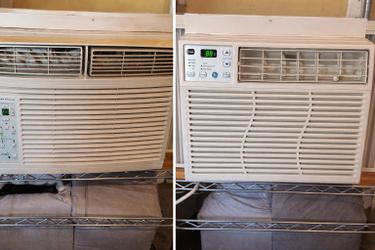 Two Air Conditioner Units Window. 