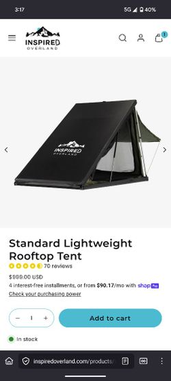 Inspired Overland Standard Lightweight Tent