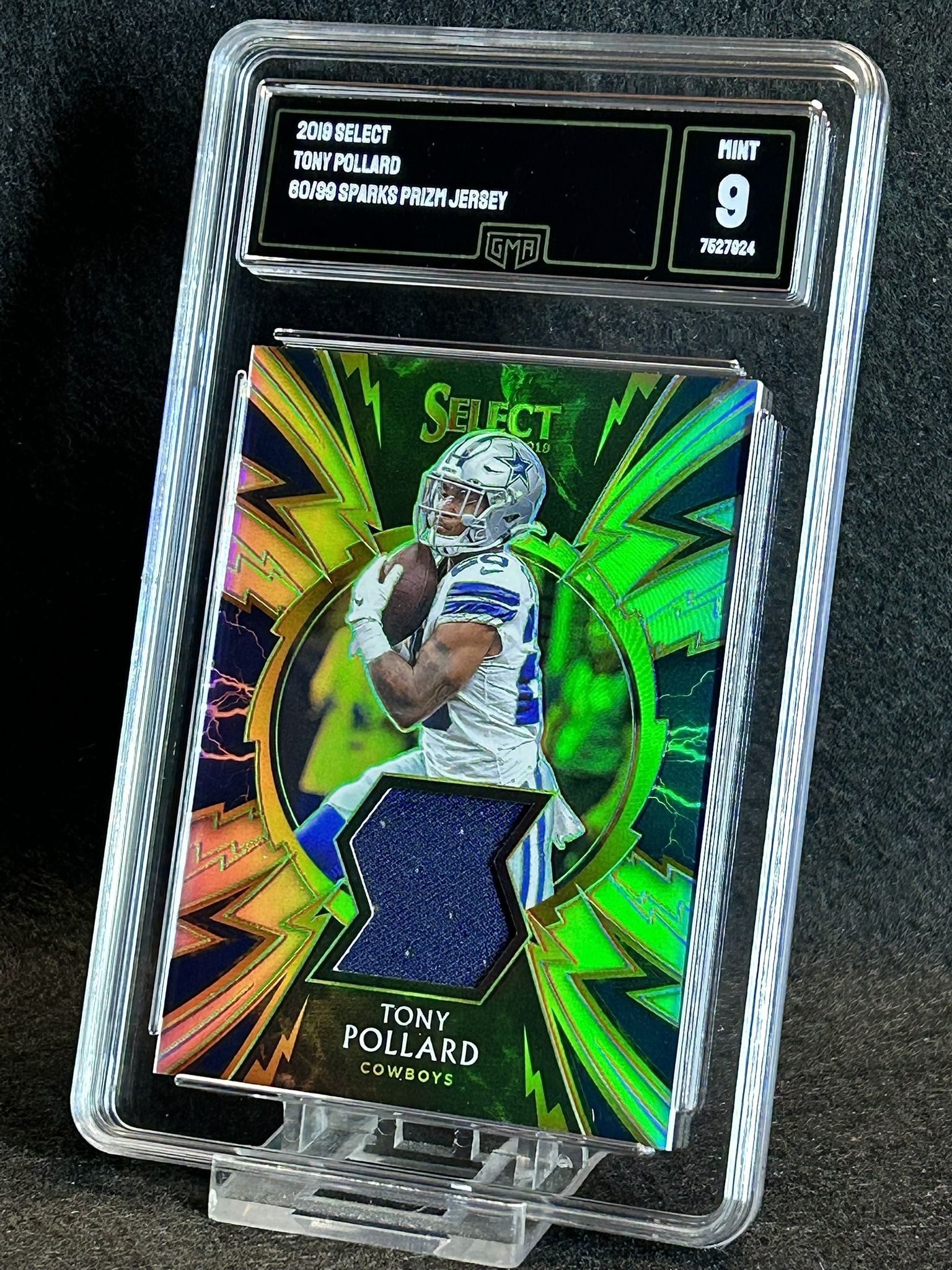 2019 Select ✨ Tony Pollard ✨ Sparks Prizm Jersey 60/99 GMA 9 Mint 💎 - Dallas Cowboys / Tennessee Titans