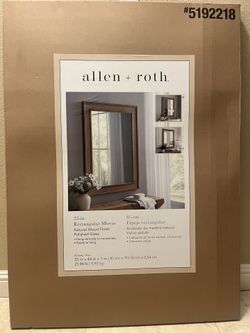 Allen & Roth Natural Wood Mirror 