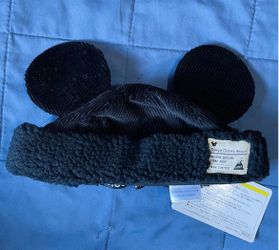 Tokyo Disney Exclusive Corduroy Black Mickey Mouse Beanie with Ears