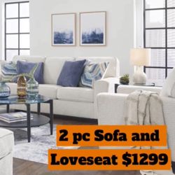 2 Pc Sofa And Loveseat 