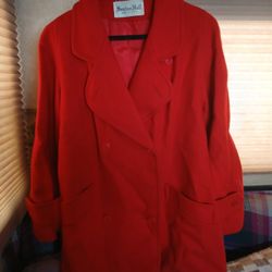 Saxton Hall Red Trench Coat