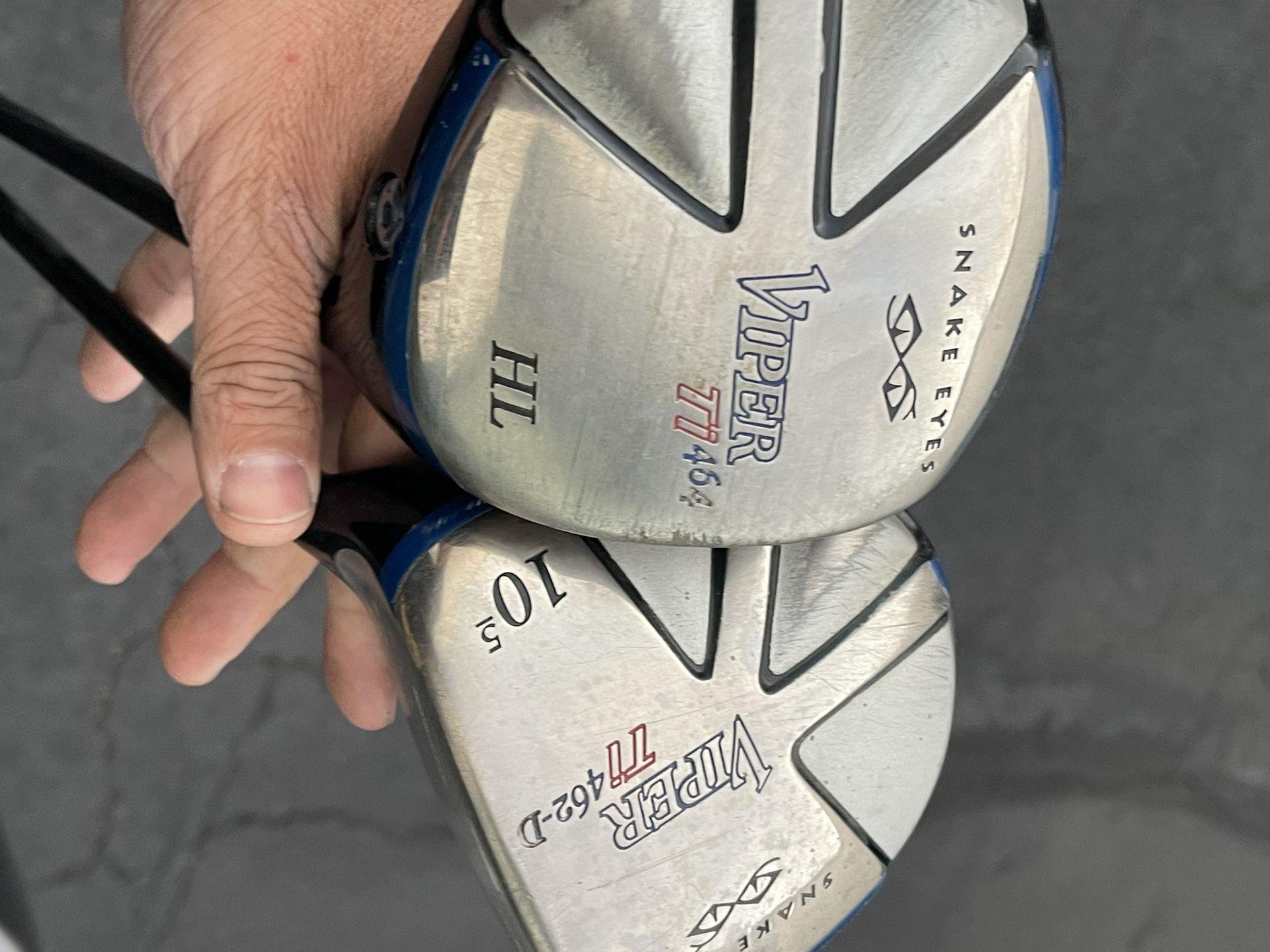 Snake eye viper, golf clubs both $20