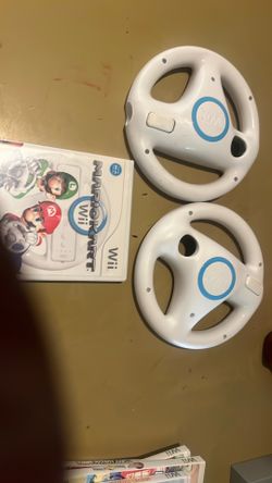 Nintendo Wii Mario kart game w wheel maneuver