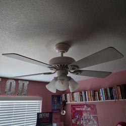 White Ceiling Fan With Light