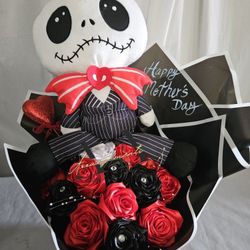 Nightmare Before Christmas Plush Roses Bouquet