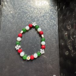Soccer / Mexico Themed Bracelet With Heart. 
