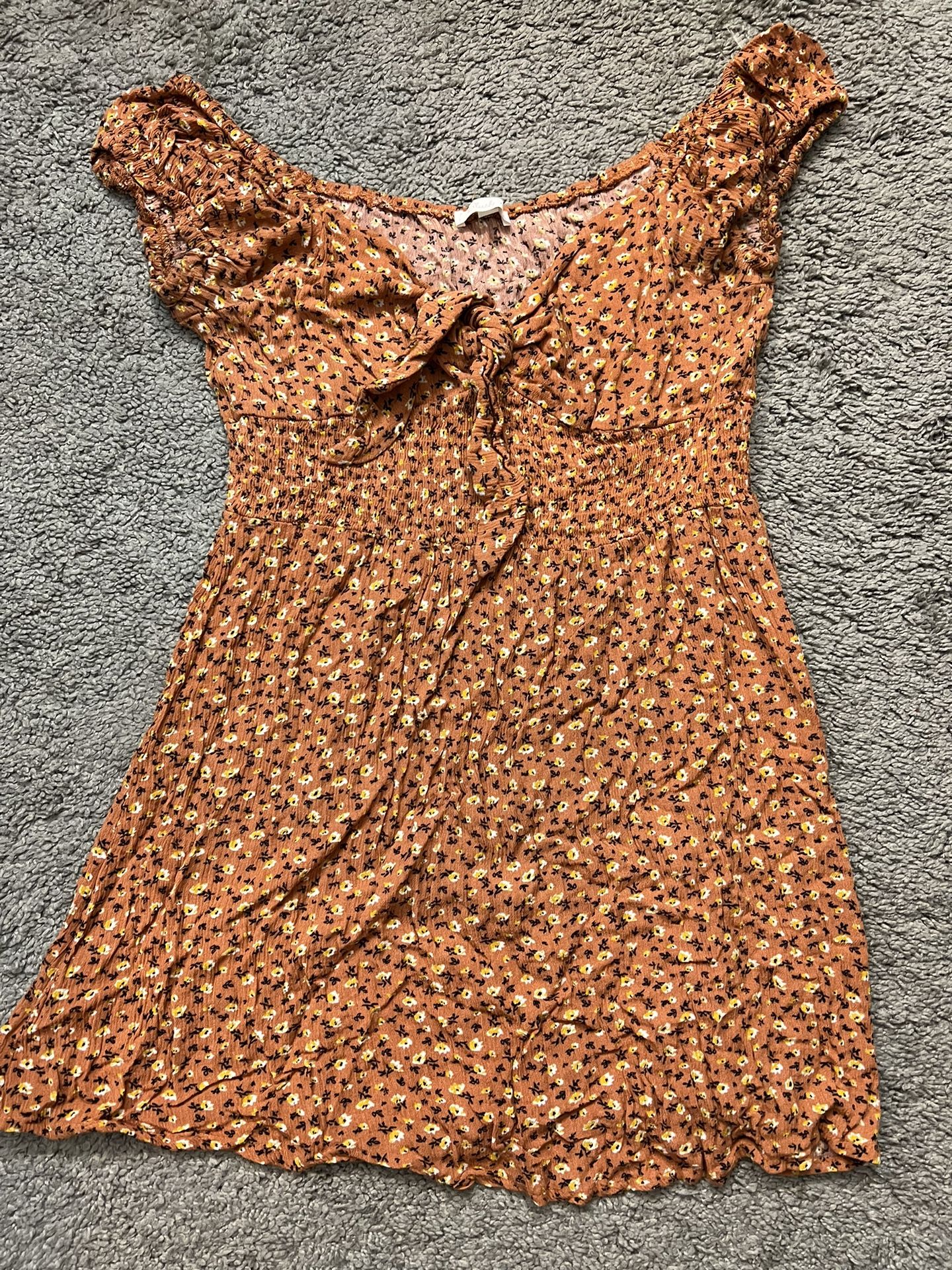 Orange/ Yellow Floral Dress