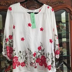 New W Tags Kindred Petite Women's Size Petite Large Blouse