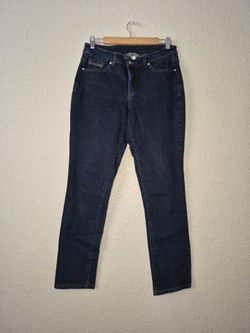 NWT Women's Christopher & Banks Signature Slimming Dark Wash Mid Rise Size: 8