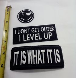 "It Is What It Is-I Don't Get Older I Level Up" Iron On Patch Bundle 