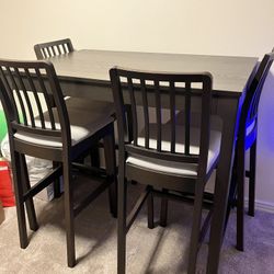 IKEA Ekedalen Bar Table & 4 Bar Chairs