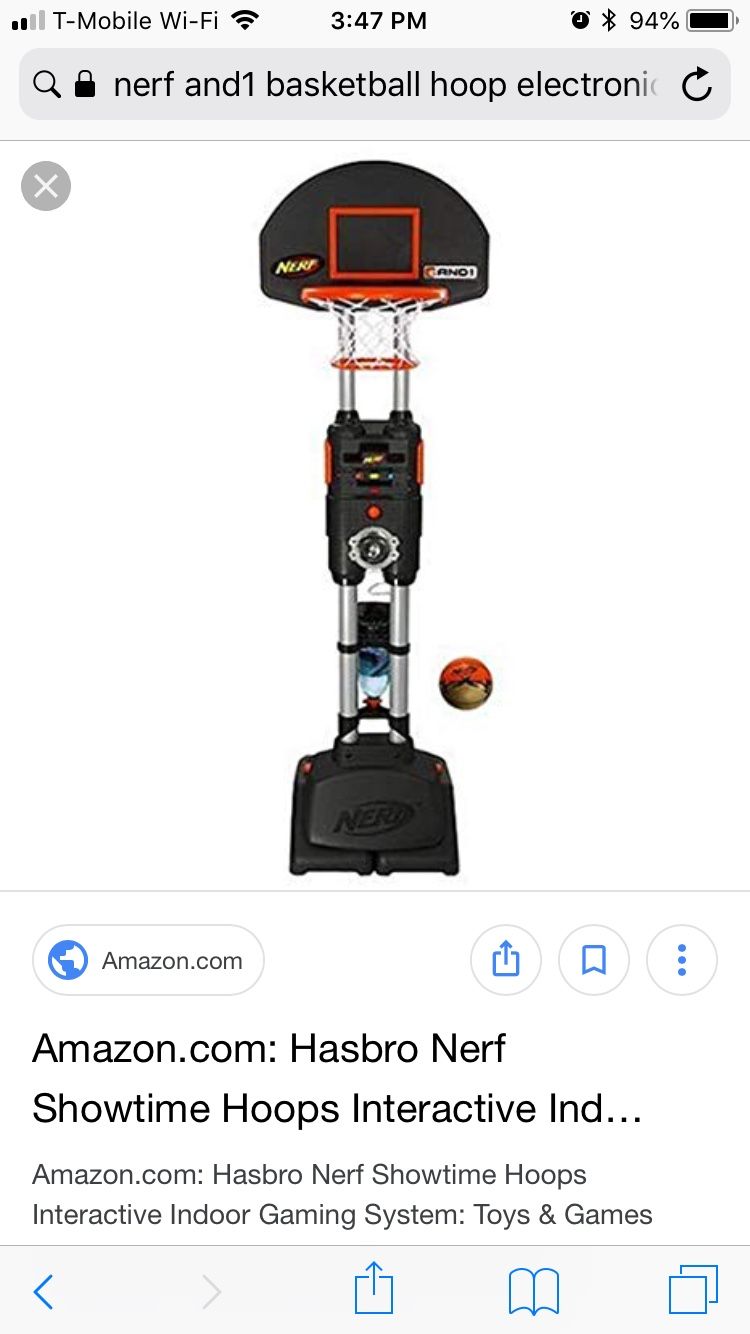 Hasbro Nerf Showtime Inside Basketball Hoop Electronic
