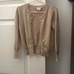 Sparkling Gold Cardigan Girls Sweater 4T 