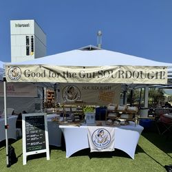 10x10 canopy + (2) 6x6 tables