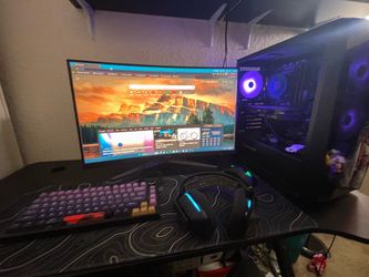 RTX 3050 Gaming Pc full setup + 165Hz Monitor + Desk + gaming chair complete build