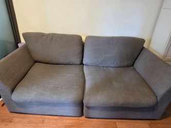 Gray Fabric Two-Seat Sofa