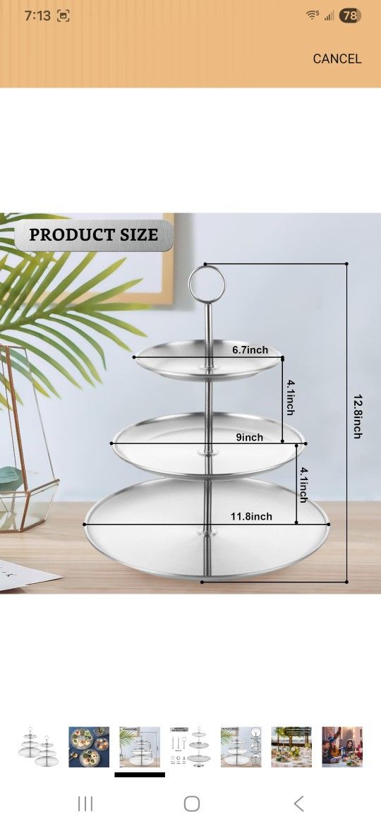 3 Tier Cupcake Stand Or Dessert Stand New In Box Pick Up In Pomona $10