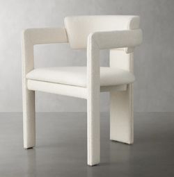 White Upholstered Dinning Chairs 