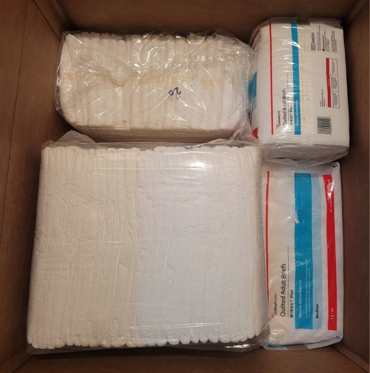 94 Pr Size M  Adult Briefs Diapers Incontinence