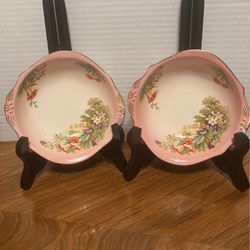 Vintage Floral Pink & Gold Trimmed Royal Winton Grimwades Made In England Dishes
