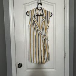 Yellow Stripe Dress Shorts 