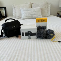 Sony ZV-E10 Vlogging Camera w/ Camera Bag, Deity D4 Mic & Accessories 