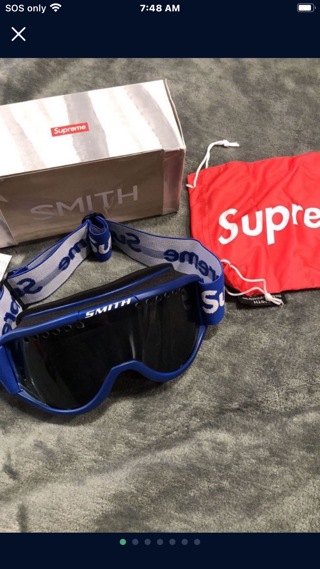 Blue Supreme Goggles   Black,red And White Also