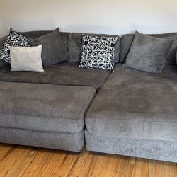 Couch Sectional Sofa with Ottoman