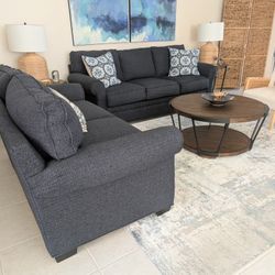 Living Room Set- Sofa, Loveseat, Tables, Lamps