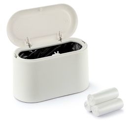 Mini Desktop Trash Can with Lid