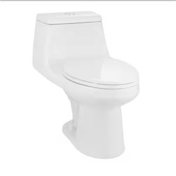 Glacier Bay
McClure 12 inch Rough In One-Piece 1.1 GPF/1.6 GPF Dual Flush Elongated Toilet in White Seat Included