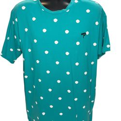 Dolphin XL T-Shirt Legends at Our Craft Teal Polka Dot Logo Graphic Tee