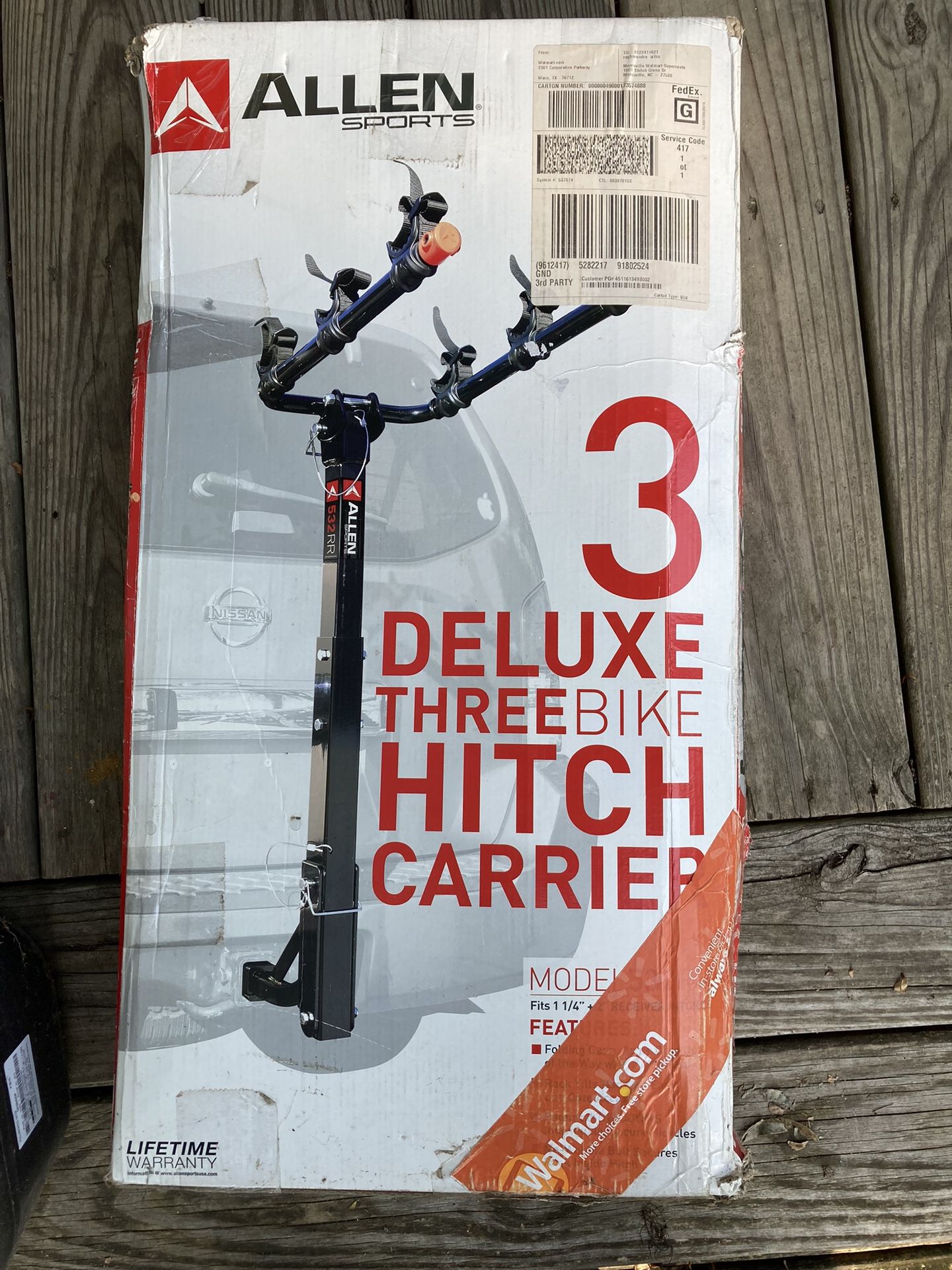 Allen 3 Bike Rack In Box New
