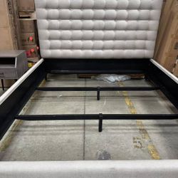 Fabric CK bed frame，$80