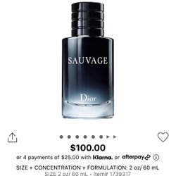Dior Sauvage Eau de Toilette Men’s Cologne 60mL