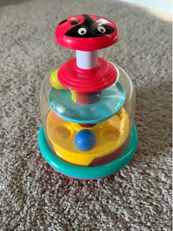 Ladybug Ball Pop and Spin Toy
