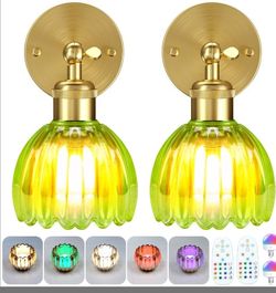 Green Light Sconces