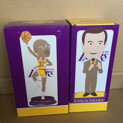 Lakers Bobblehead Kareem Abdul And Chick Hearn OBO