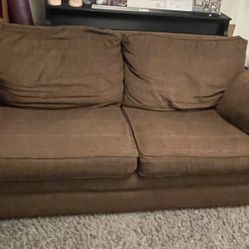 Give: La-Z-Boy Full Size Sleeper Sofa In Maple Leaf
