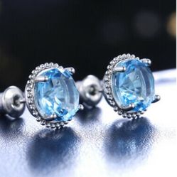 NEW Elegant 925 Silver Stud Earrings