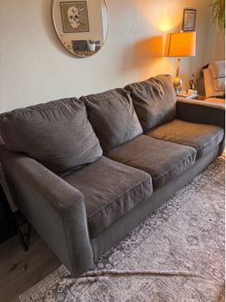 Dark Grey Couch Fabric Sofa