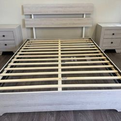 Brand new queen size platform bedframe only
