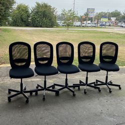 5 Black Office Chairs