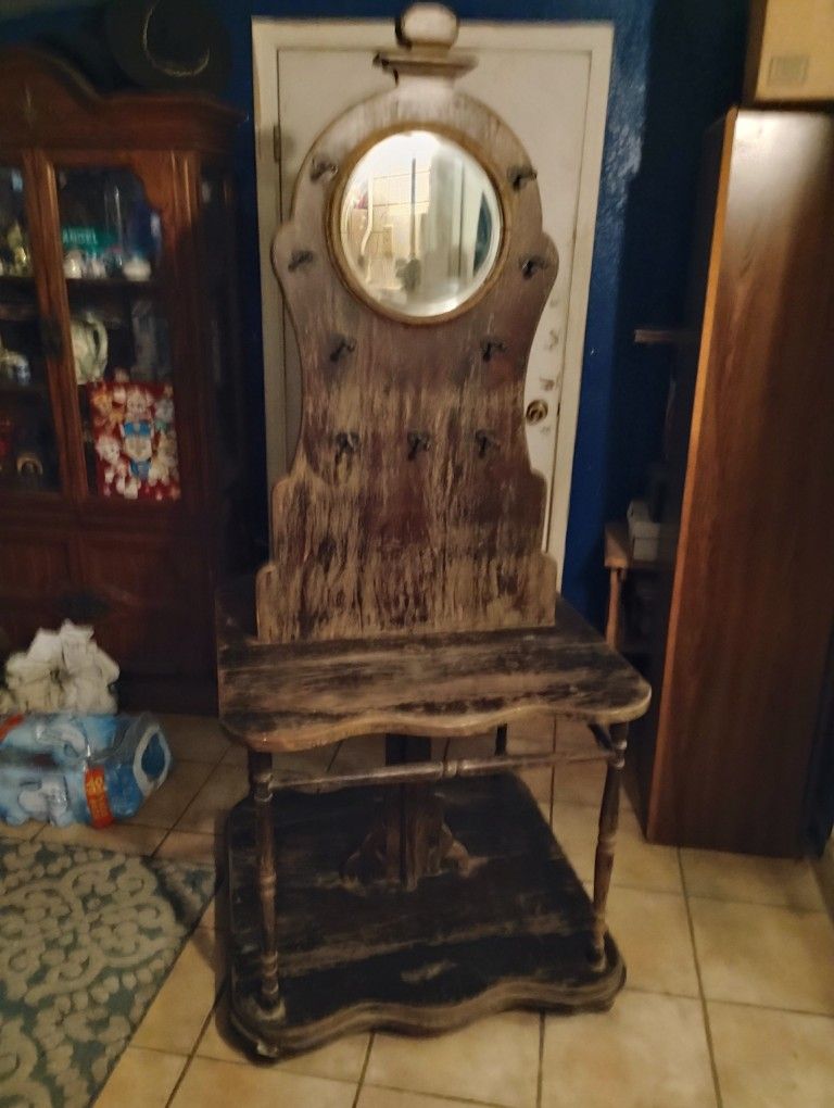 Hall-Tree Table An Antique