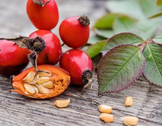 Organic dried antioxidant rosehip tea.