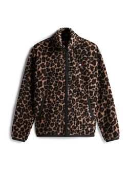 Tommy Jeans Leopard Print Zipper Sweater