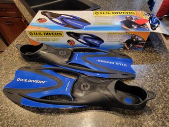 US Divers Profllex snorkel fins blue and black large 9.5-11.5 / 44-46